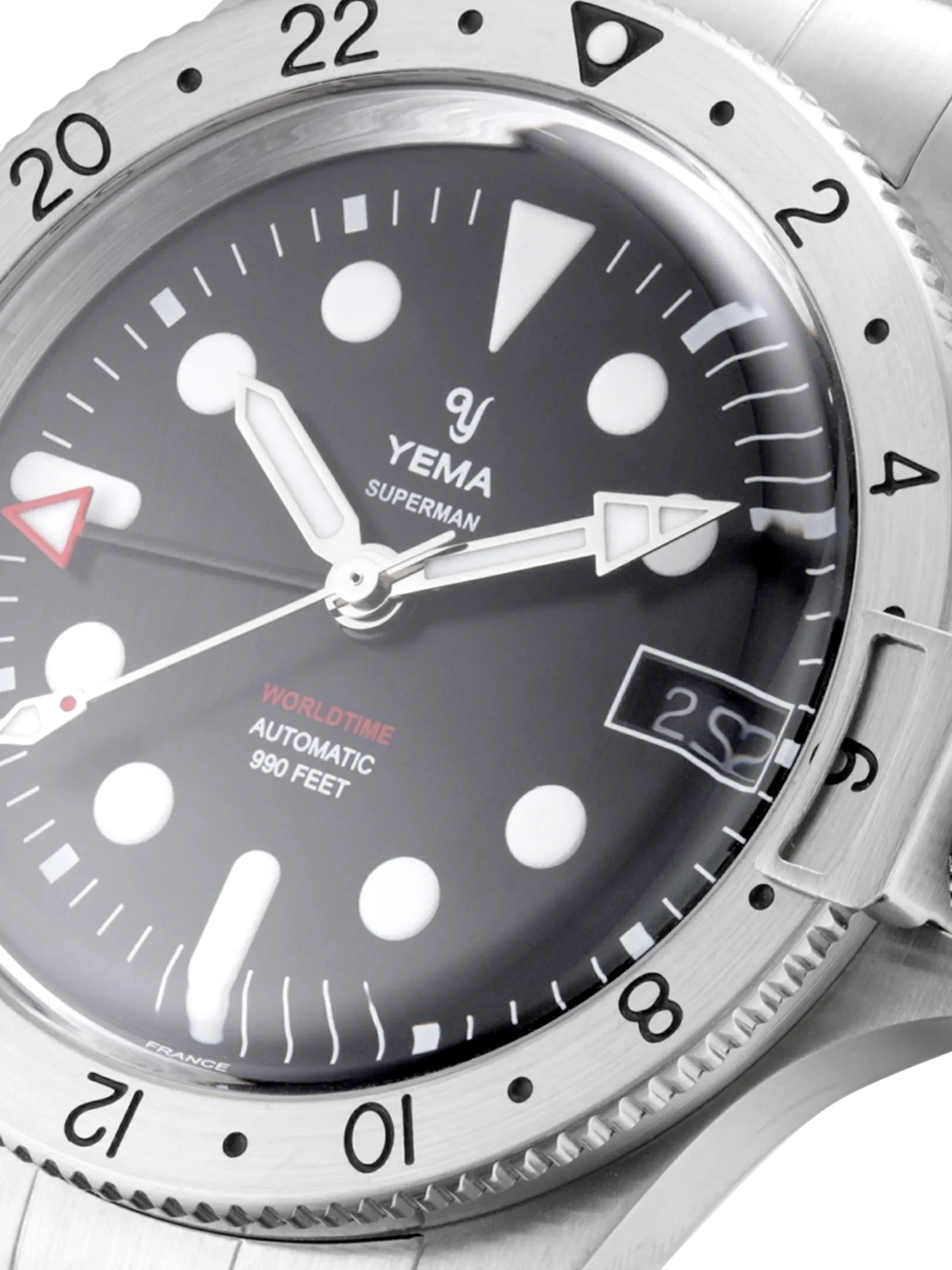 Superman Worldtime GMT Steel Scales Slim Edition