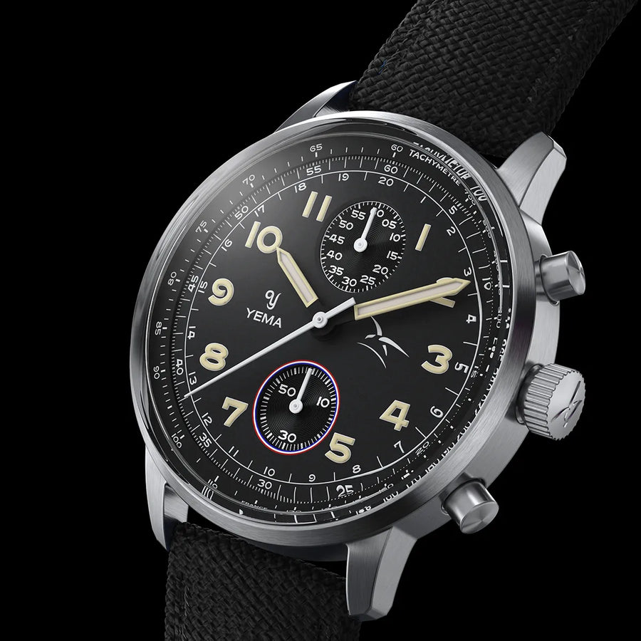 YEMA Flygraf Bi-Compax French Air Force urets bagkasse med logo