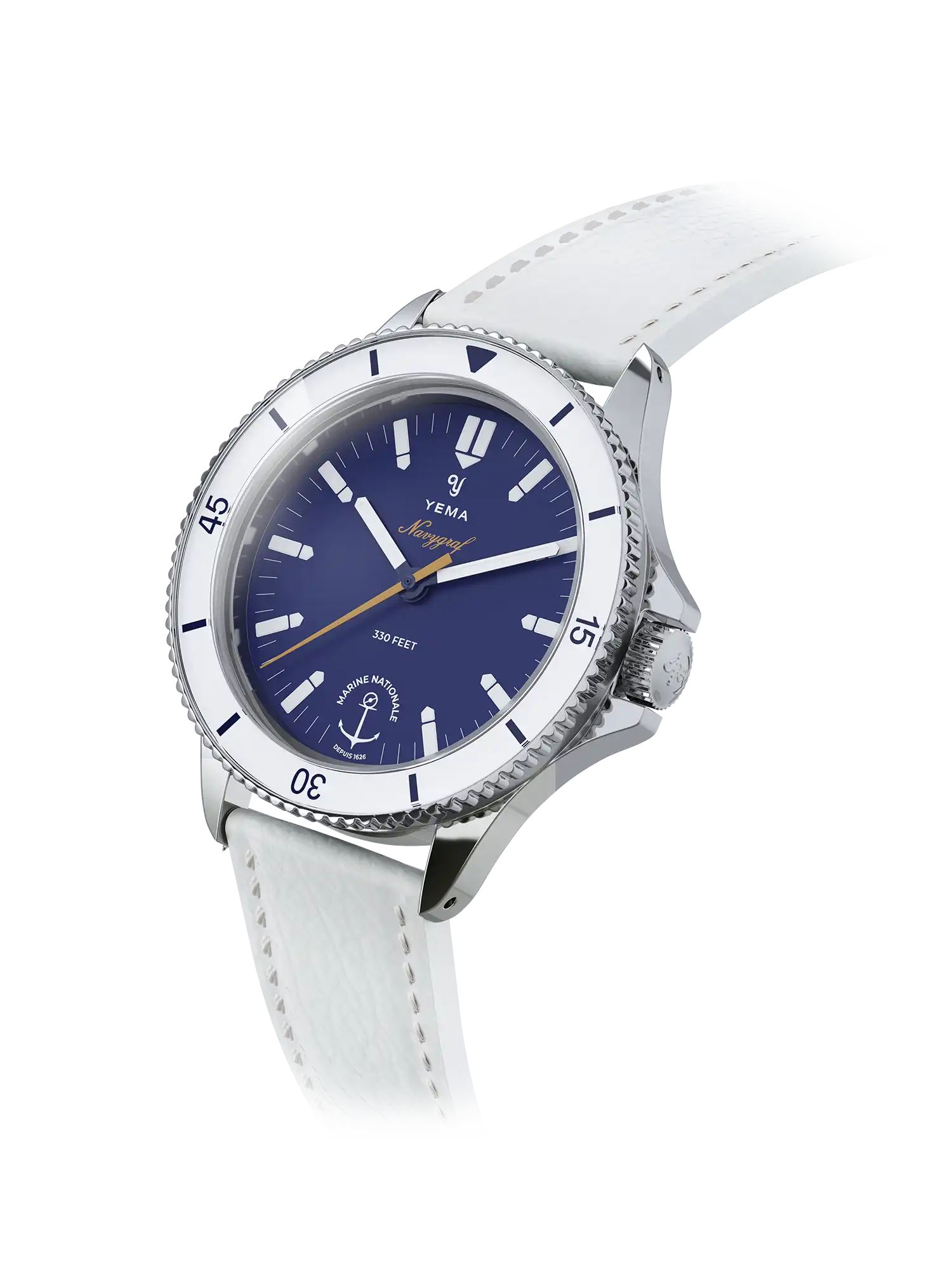Bracelet cuir Marine National avec votre montre