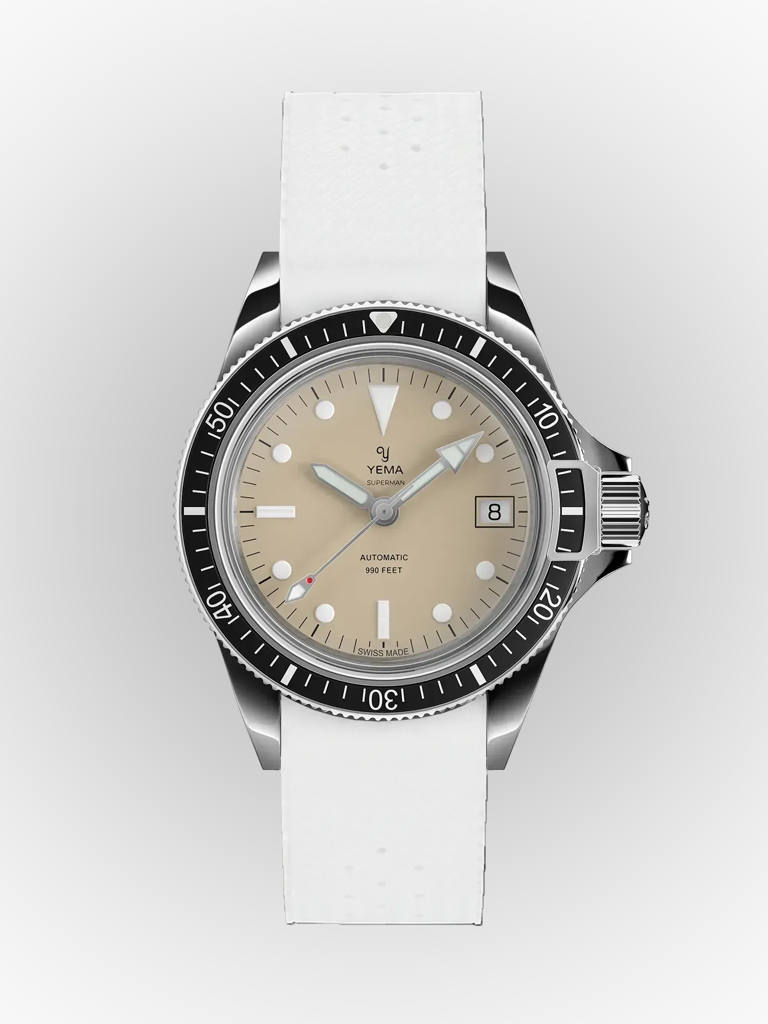 Bracelet Intégré FKM Viton® blanc avec votre montre