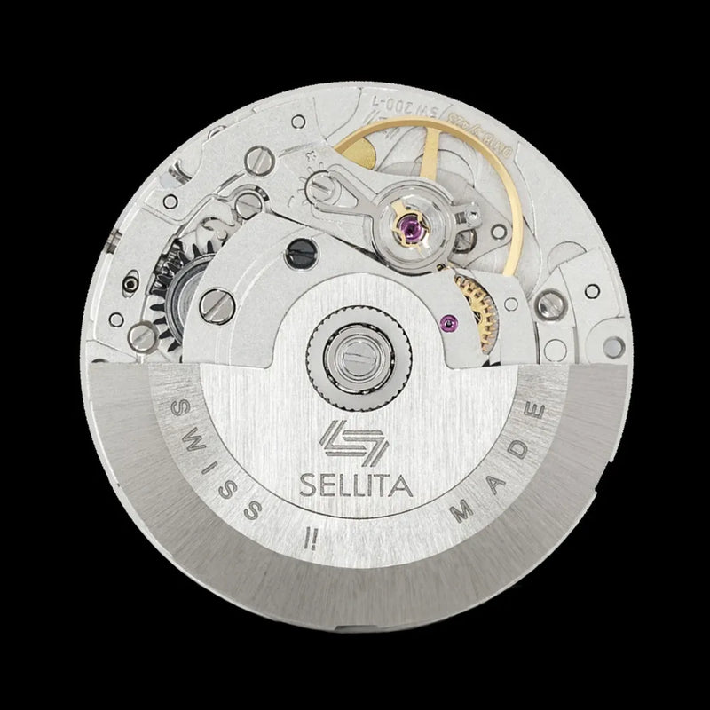 Urskive med Sellita SW200-1 automatisk urværk, swiss made kvalitet til dykkerure