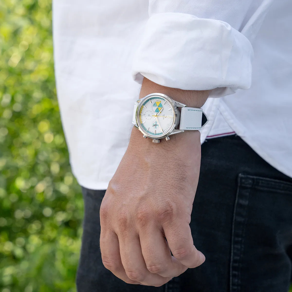 Montre Yema Yachtingraf Chronographe Hybride Mécanique-quartz - Bleu, Acier, Neuve